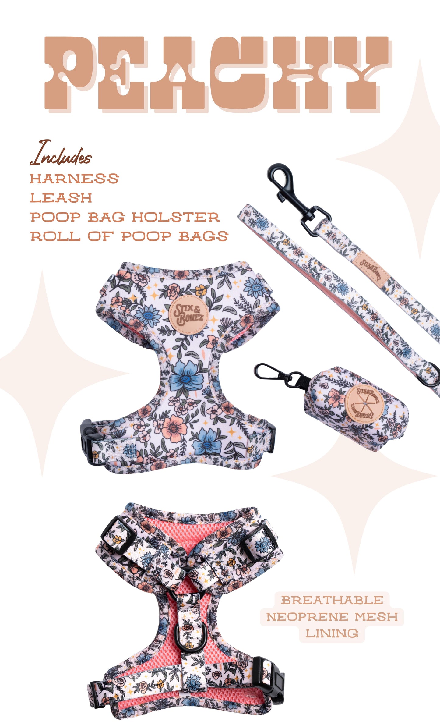 Wild Flowerz Harness Set - Peachy